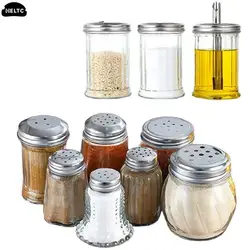 1PC Mini Glass Spice Seasoning Bottle Picnic BBQ Outdoor Cooking Tool Spice Bottle Seasoning Bottle Kitchen Supplies Salt Shaker