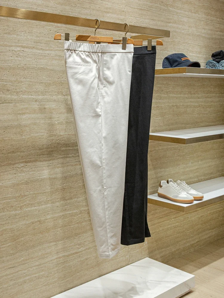 

Recycled cellulose cool drape fabric high-end business casual pants
