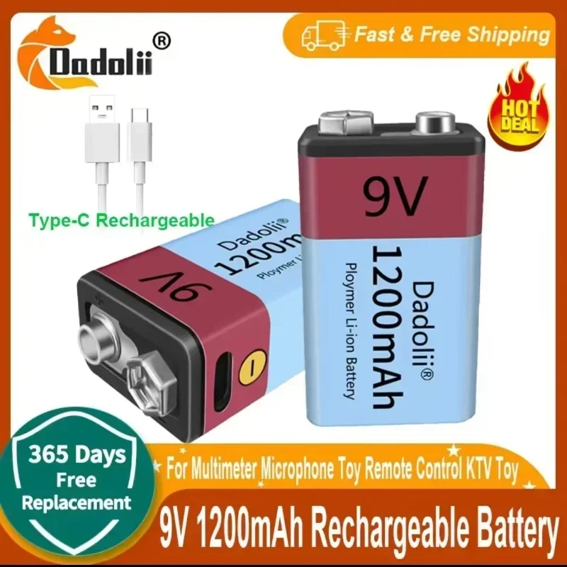 9V1200Mah Li-Ion Re…