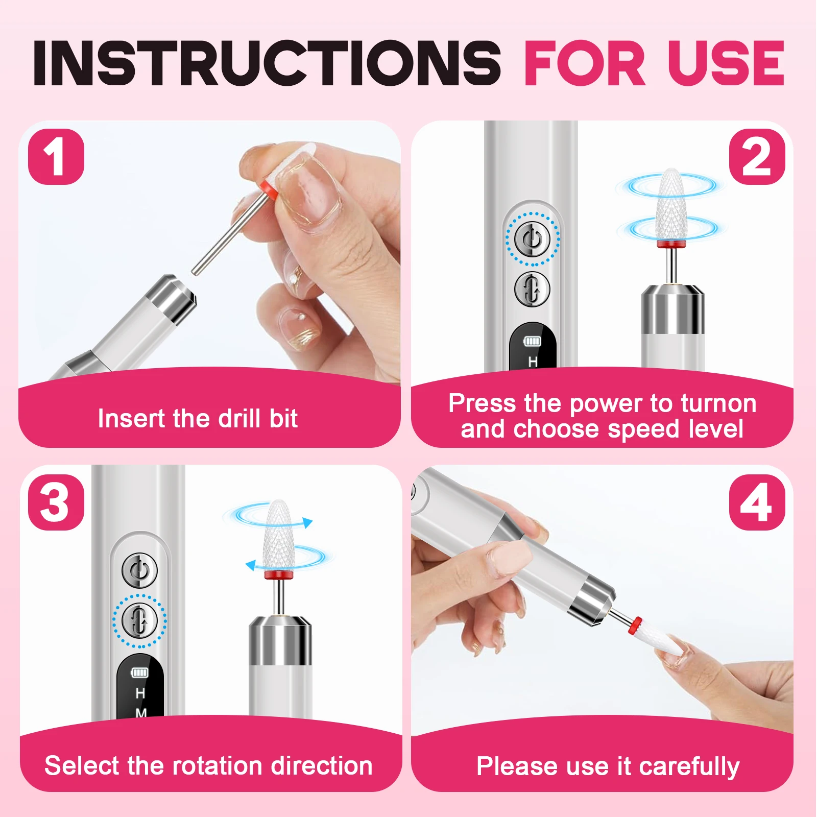 コードレス電動ドリルネイルマシン ブラシレス マニキュアカッター アパリイグドマシン マニキュアとペディキュア用 ネイルファイル 電動