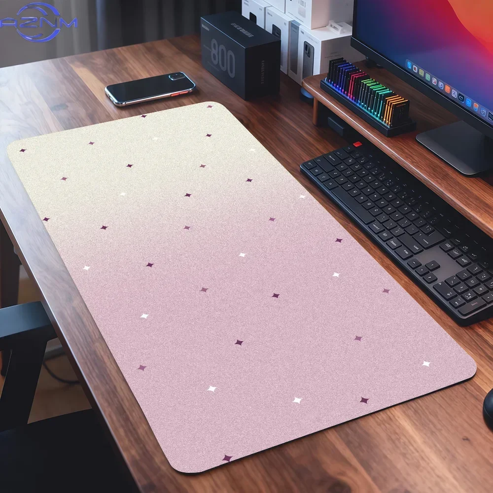 Matte-Finish Gradient Stars Mouse Pad For Office Gaming And Keyboards Non-Slip Large Waterproof