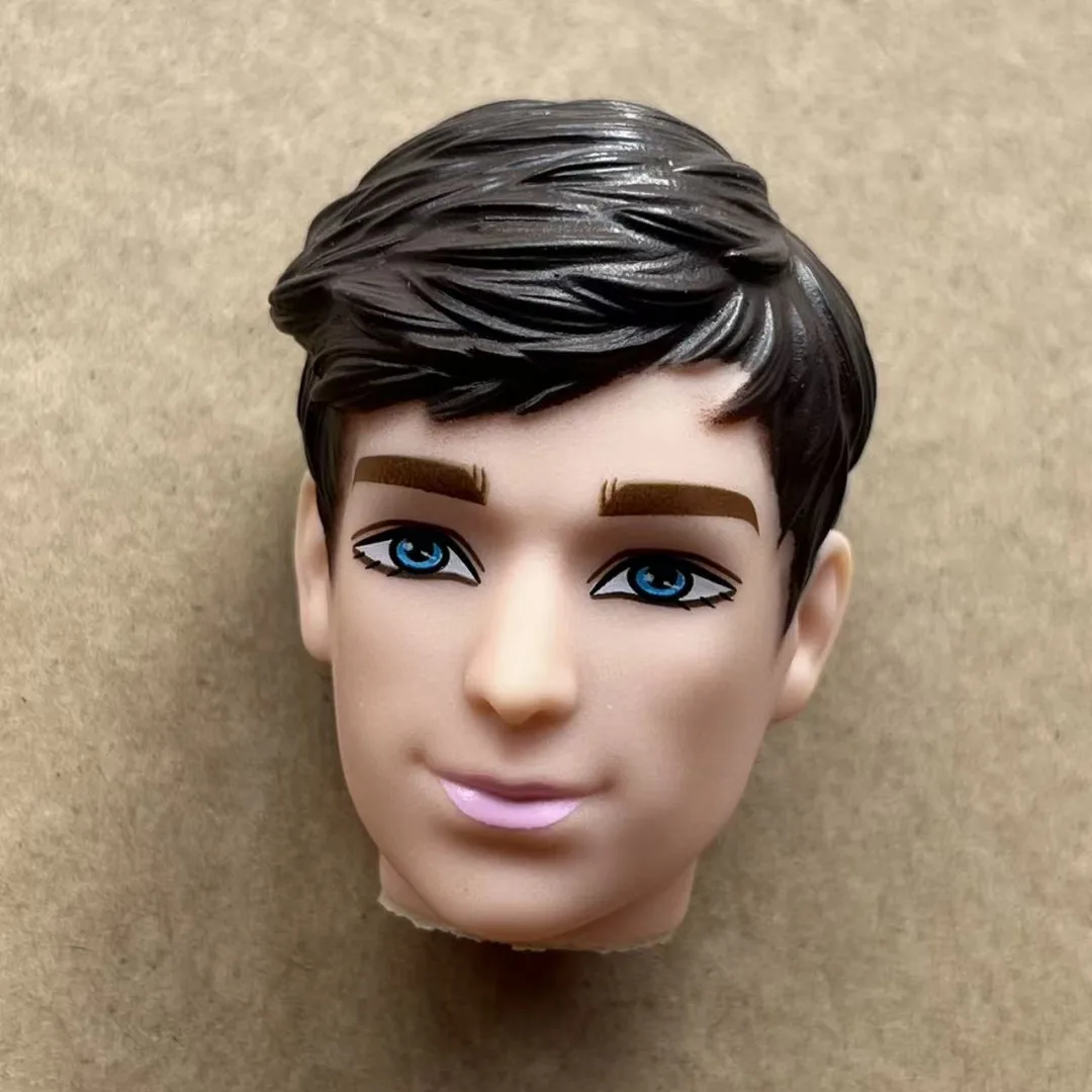 1/6 Male Doll Heads Foot Stars Male Doll Heads White Beige Skin Doll Parts Colorful Hair Doll Figures