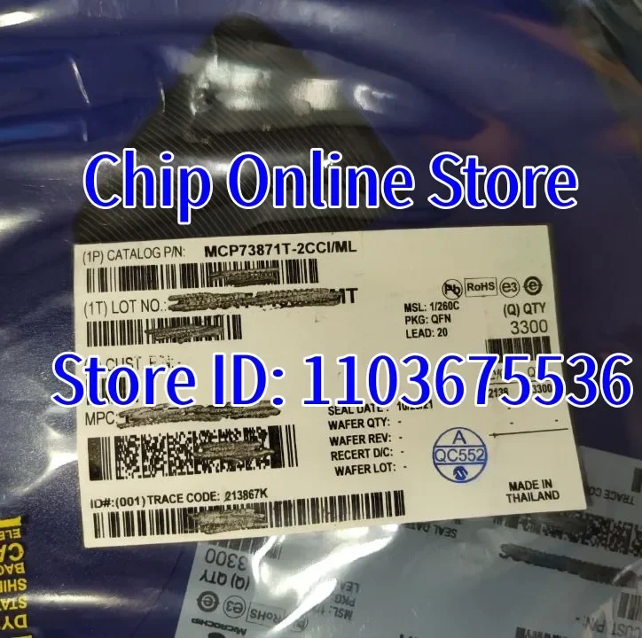 1~100pcs  MCP73871T-2CCI/ML  MCP73871T  MCP73871  QFN20  New Original