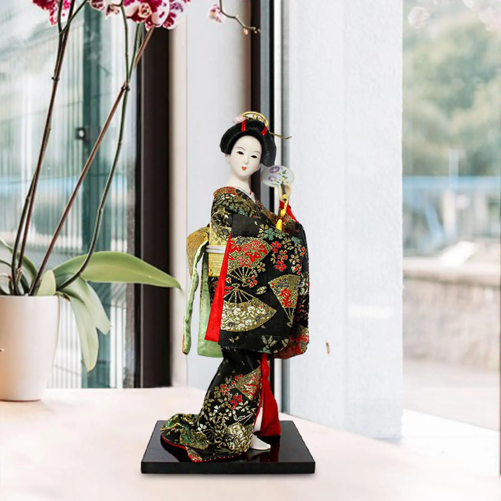 Japanese Humanoid Figurines Geishas Silk People Kimono Dolls Restaurants Weddings Japanese Decorations Tabletop Decorations