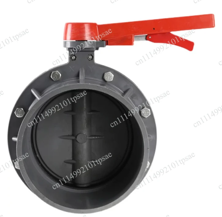 PVC butterfly valve socket type disc DN 160 MM irrigation butterfly valve plastic integrated butterfly valve