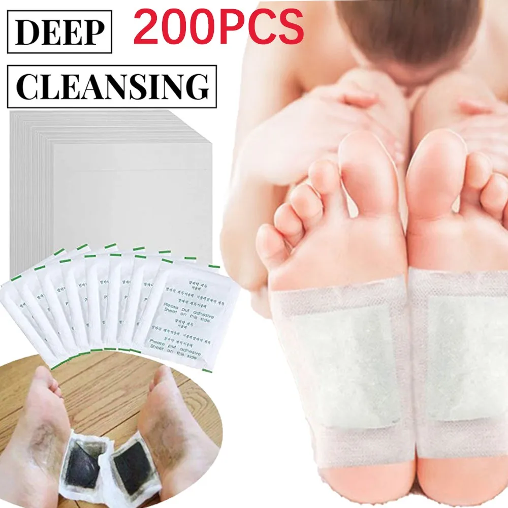 

200PCS Foot Sticker Detox Foot Pads Organic Herbal Cleansing Patches Body Toxin Detoxification Feet Pad