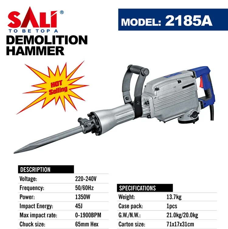 SALI 2185A 1350W  45J Heavy Duty Electric Demolition Hammer