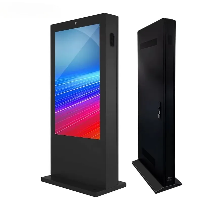 49 55 Inch Outdoor Waterproof IP65 Touch Screen Floor Standing Digital Signage  Interactive Information Kiosk
