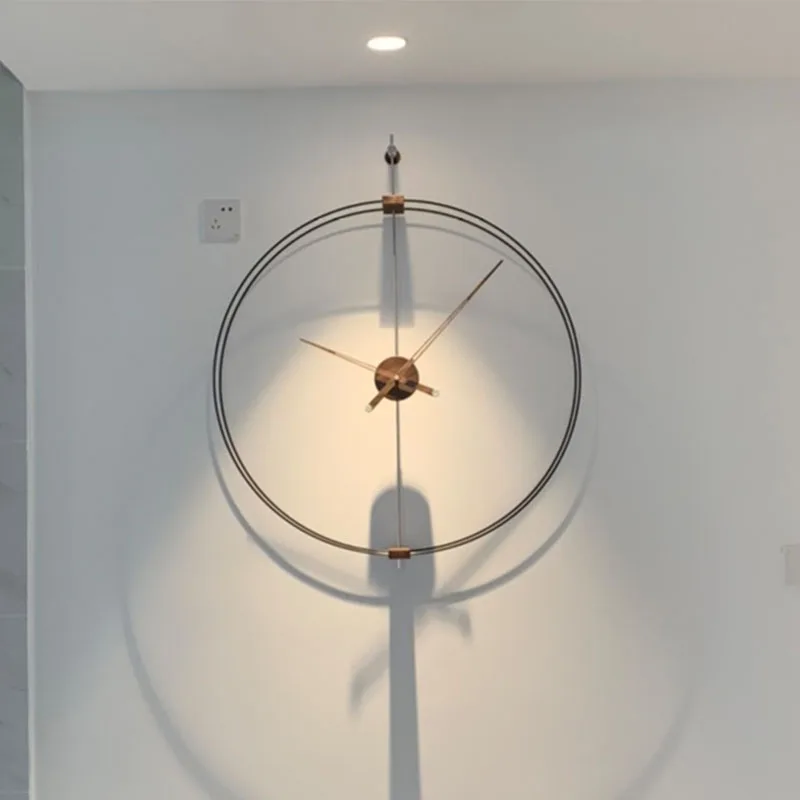 

Villa Living Room Big Size Wall Clock Interior Korean Bedrooms Design Clock Wall Round Simple Minimalist Wanduhr Home Decoration