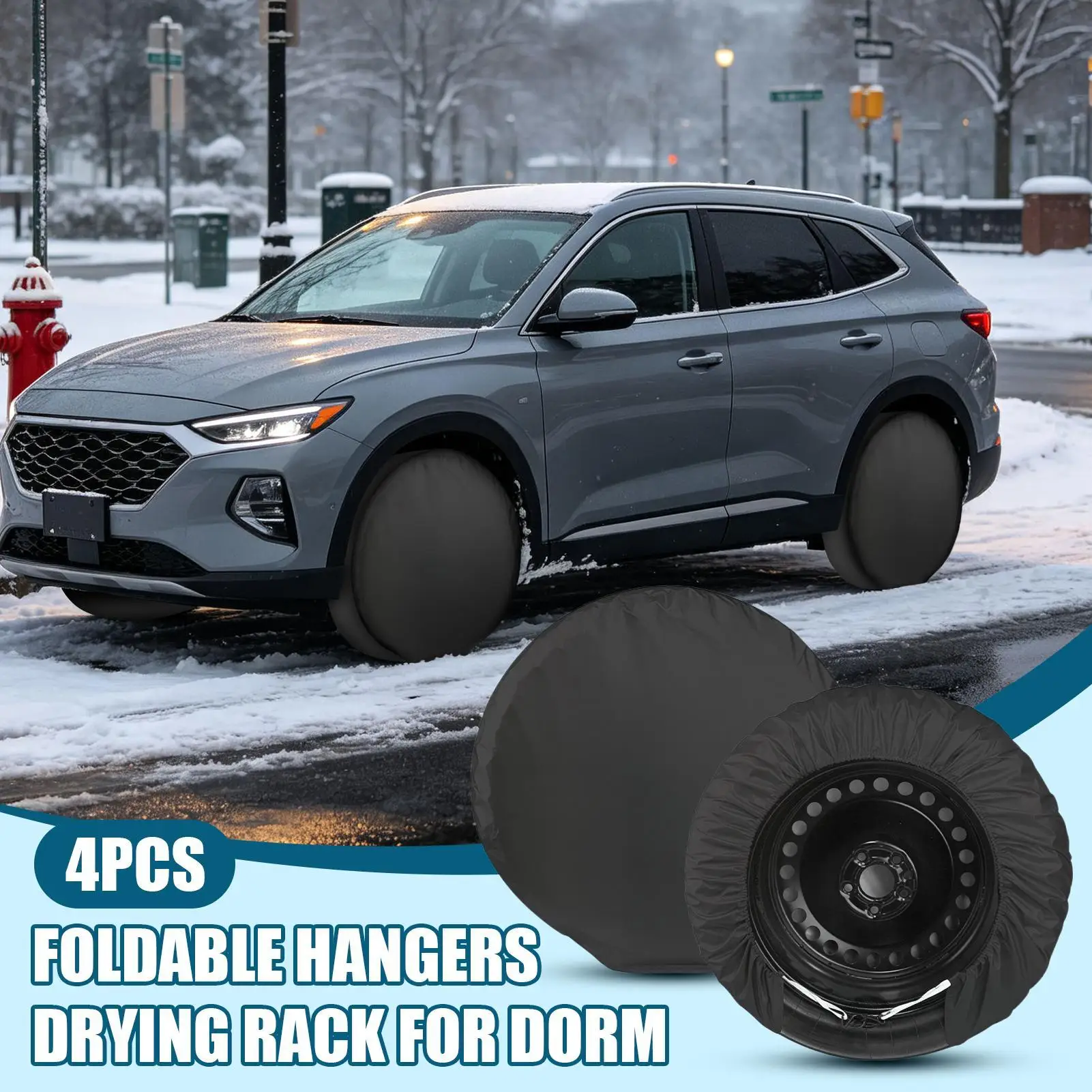 Vehicle Tire Cover Heavy Duty Weatherproof Waterproof Windproof Snow Rain Wheel Protector For Vehicles RV Trucks SUV Sedan Van