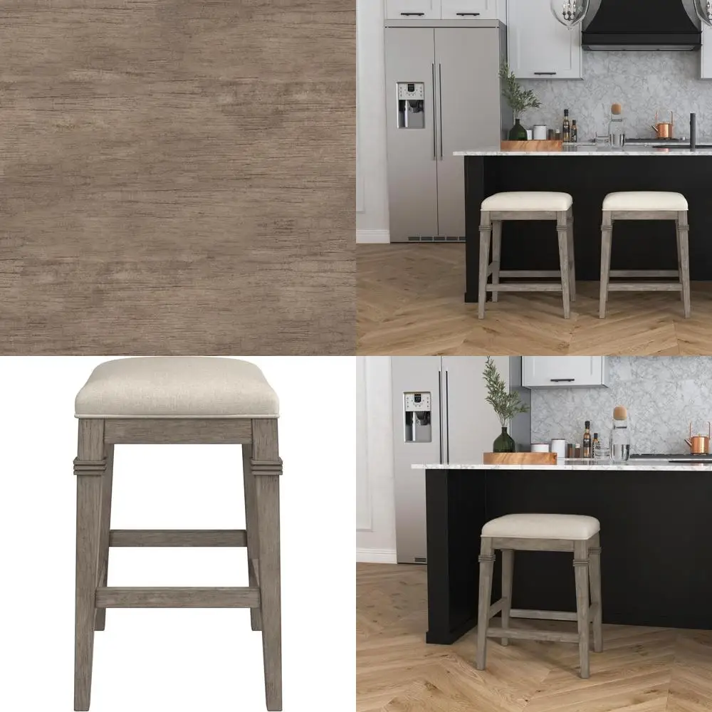 

Серый стул-табурет с эффектом потертости для барной стойки