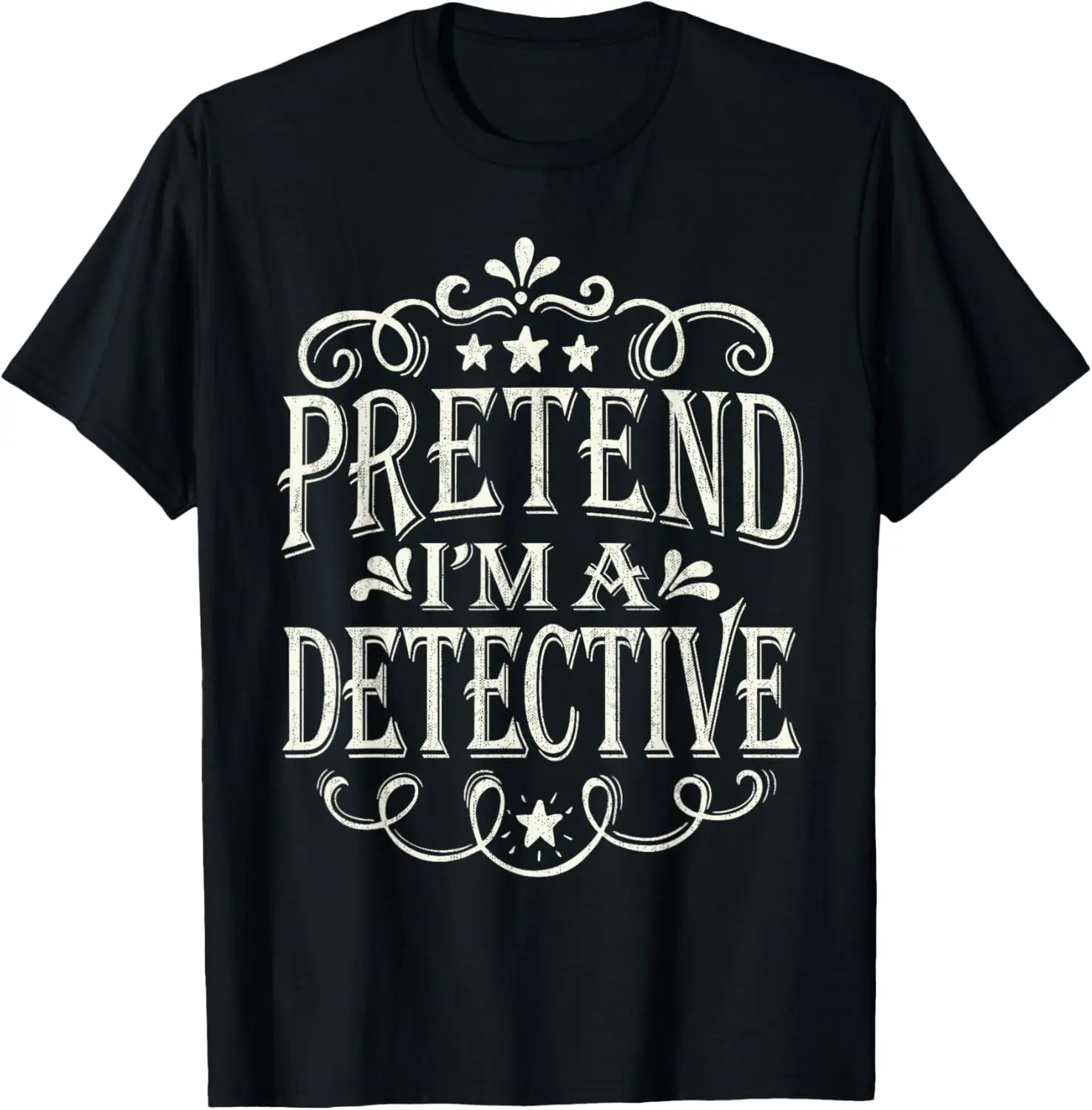 Pretend I'm A Detective Funny Lazy Halloween Costume T-Shirt