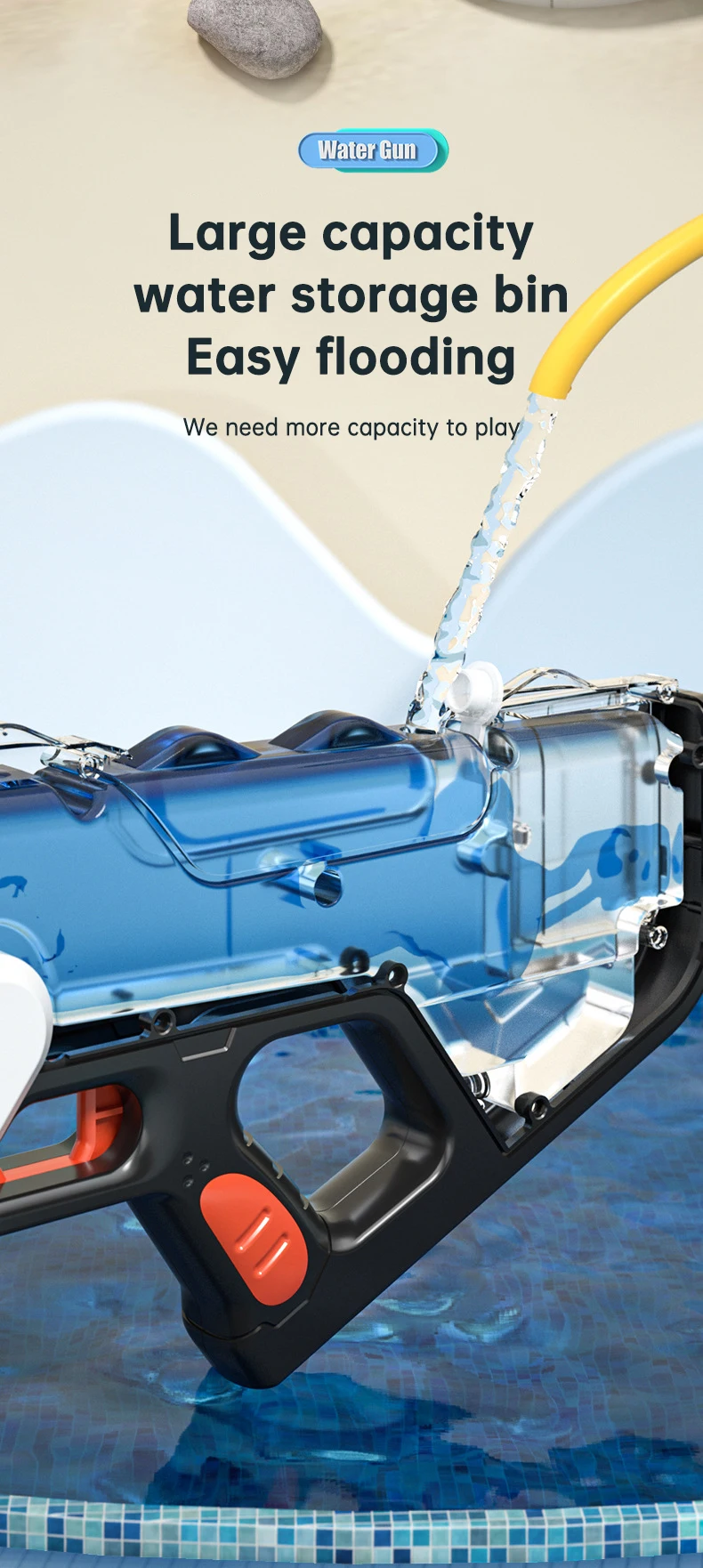 Electric Water Gun Toy Automatic High-pressure Spray For Kids_voghion.com