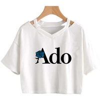 Ado gothic  goth hippie  crop top Female gothic  streetwear  fairycore fairy grunge  t-shirts cropped