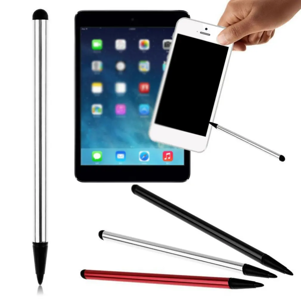 Dual-Purpose Metal Touch Pen, Tela capacitiva, Tela resistiva, Navegação, Telefone móvel, Stylus Universal, Entrega rápida