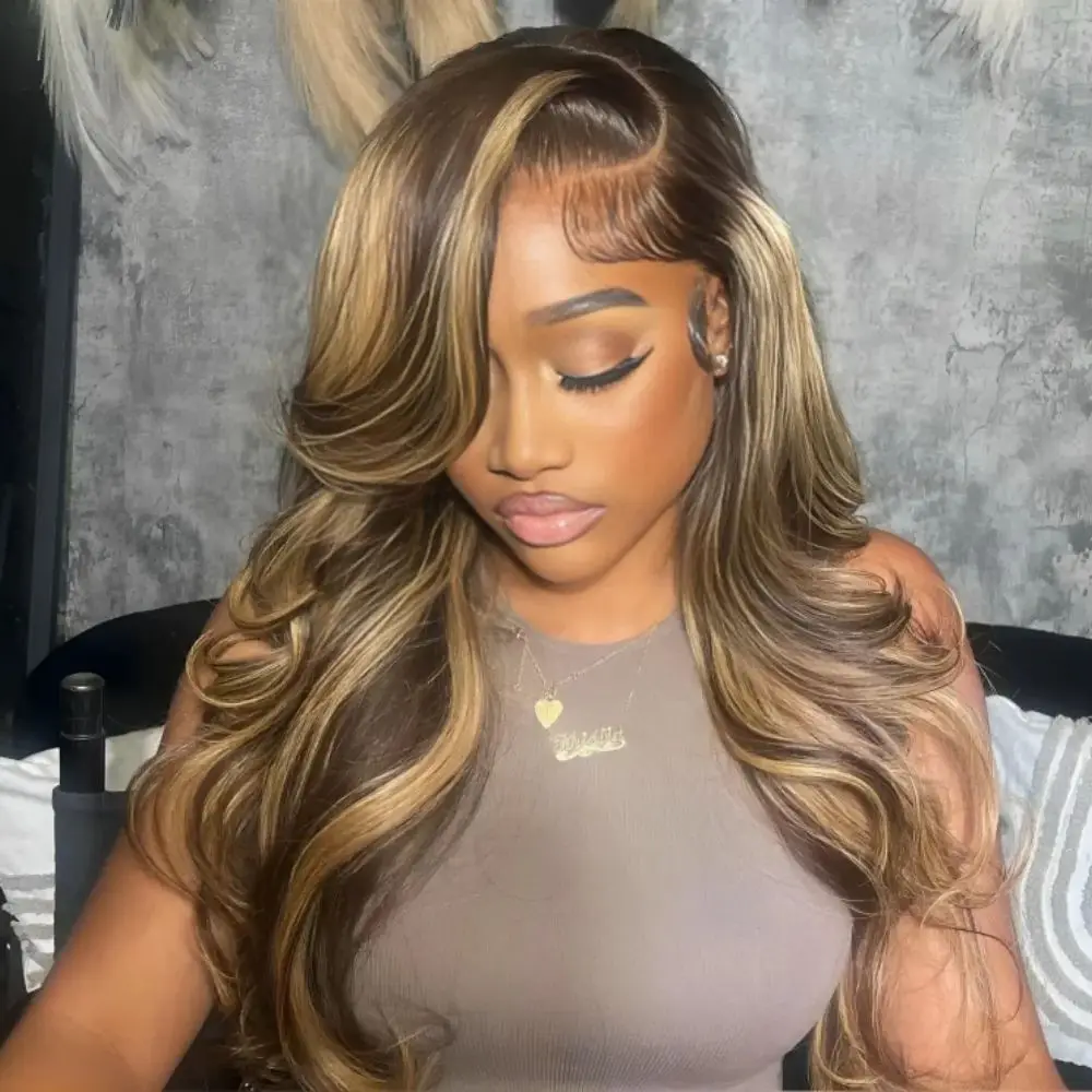 loose body wave 30 inch highlight 13x6 hd lace frontal wigs Brazilian human hair 100% cheap on sale clearance for women choice