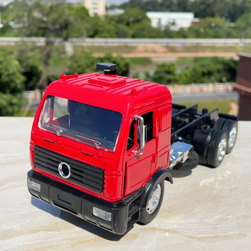 

Массовая литая под давлением масштаб 1:32, грузовик, прицеп, модель автомобиля из сплава, коллекция статического дисплея, праздничный подарок для мальчика, украшение