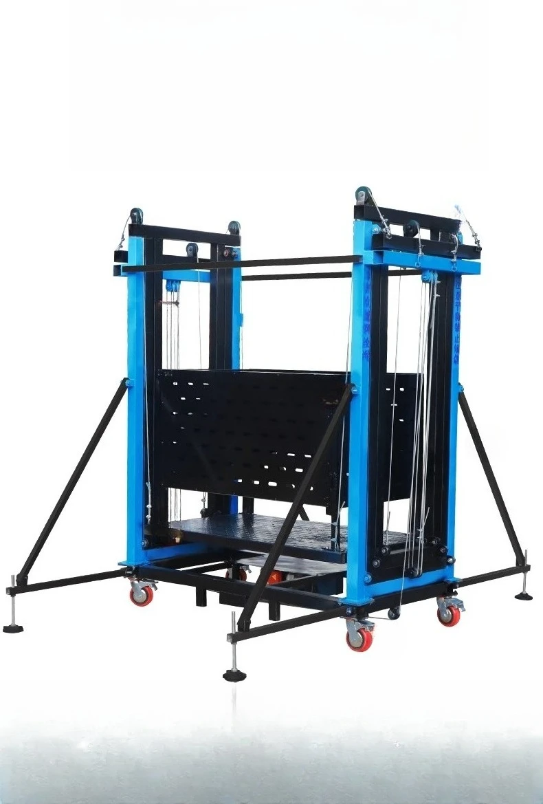 Electric mobile scaffolding freight elevator 8 meters 10 meters 12 meters household construction decoration climbing folding