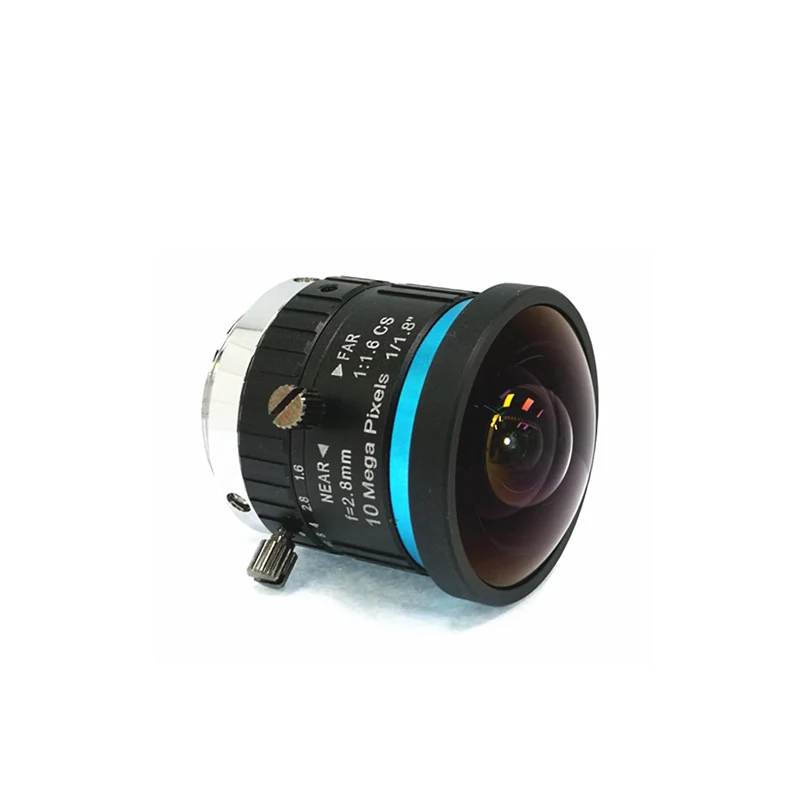 HD 4K 10MP 2.8MM Lens 10.0Megalpixel CCTV Camera Lens C Mount Manual Iris Focus F1.6 Aperture Security Camera Industrial Lens