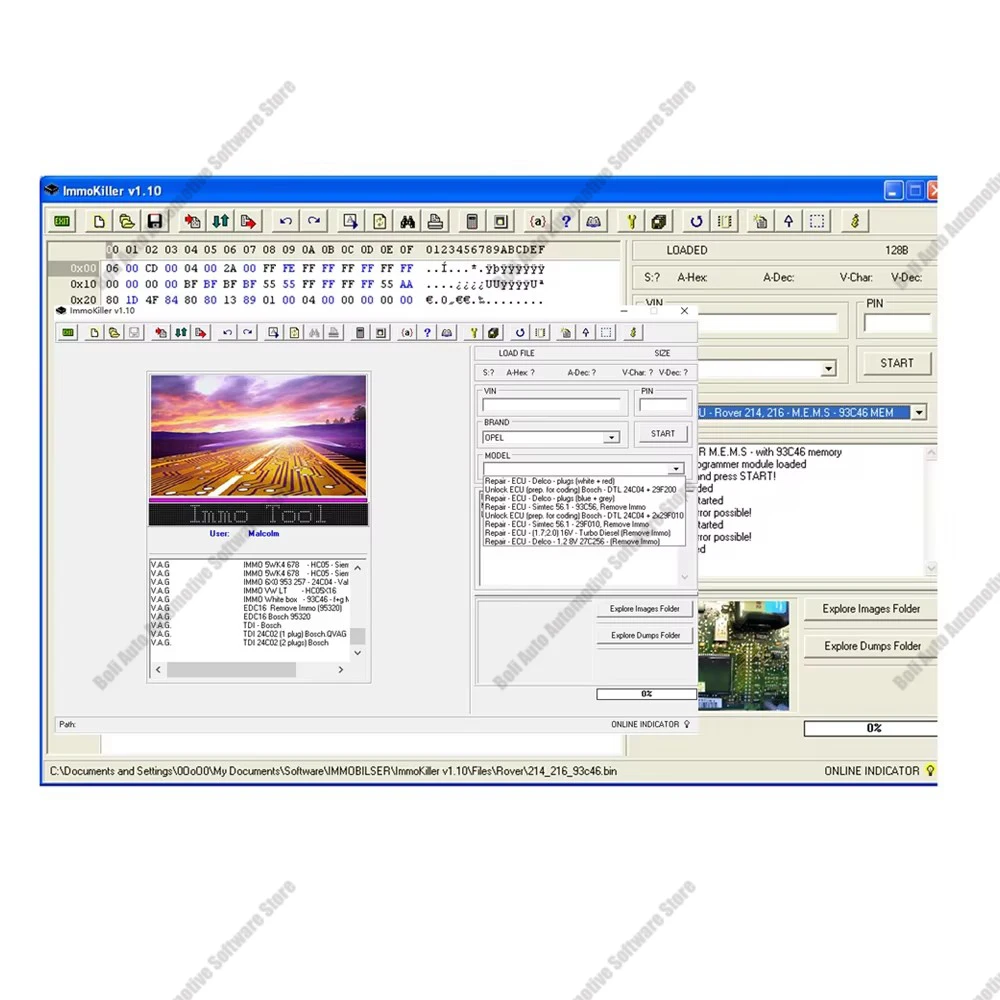 ImmoKiller V1.10 New IMMO Off Software v1.1 Immo Killer ECU Programmer Tool for Car Repairing Passing Virigining the Immobilizer