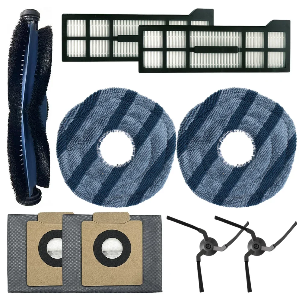 Kit de sac à poussière pour aspirateur Omni, brosses latérales principales, filtre de vadrouille, élimine les débris de poussière, fournitures d'esprit ères, X10 Pro, D343