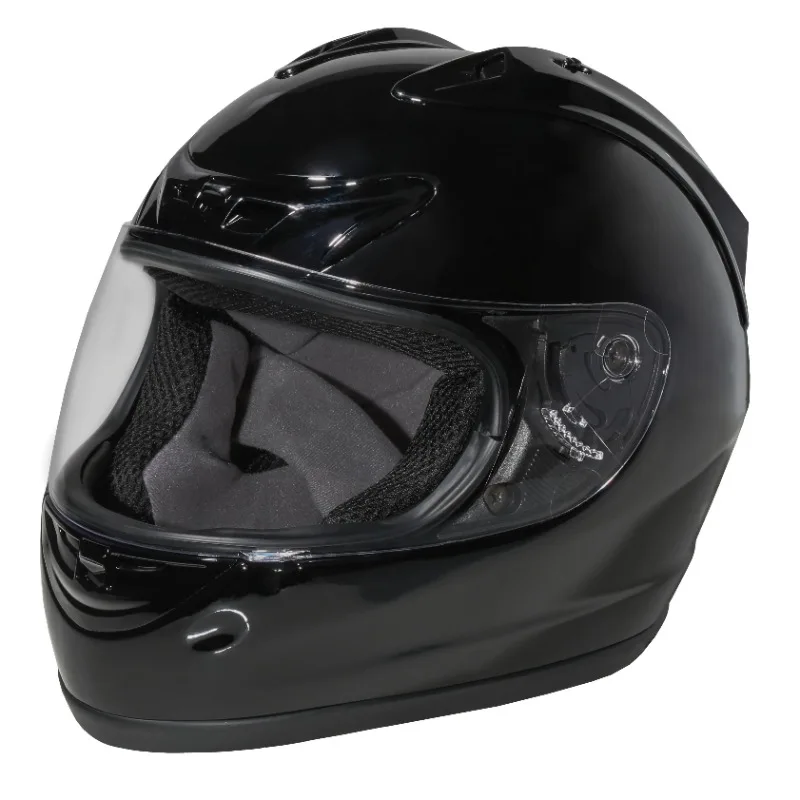 

FUEL Adult Full-Face Motorcycle Helmet DOT Approved Gloss Black, Large