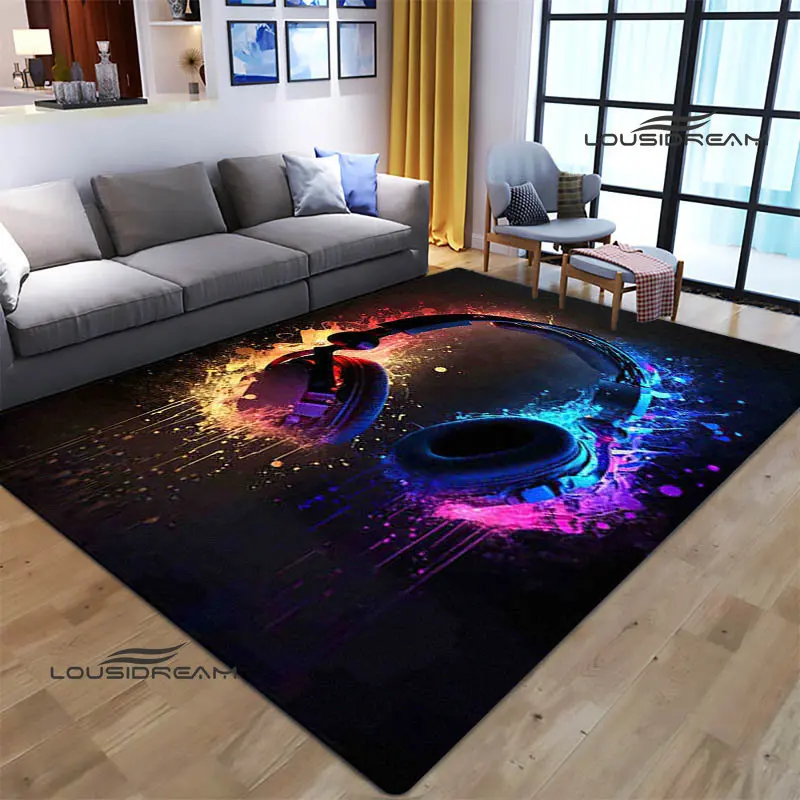 3D headset printed carpet Non -slip carpet anime rug outdoor rug area rug kawaii room decor bedroom decor birthday gift