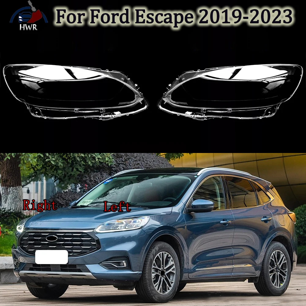 

For Ford Escape 2019 2020 2021 2022 2023 Headlamp Cover Headlight Shell Transparent Lens Plexiglass Replace Original Lampshade