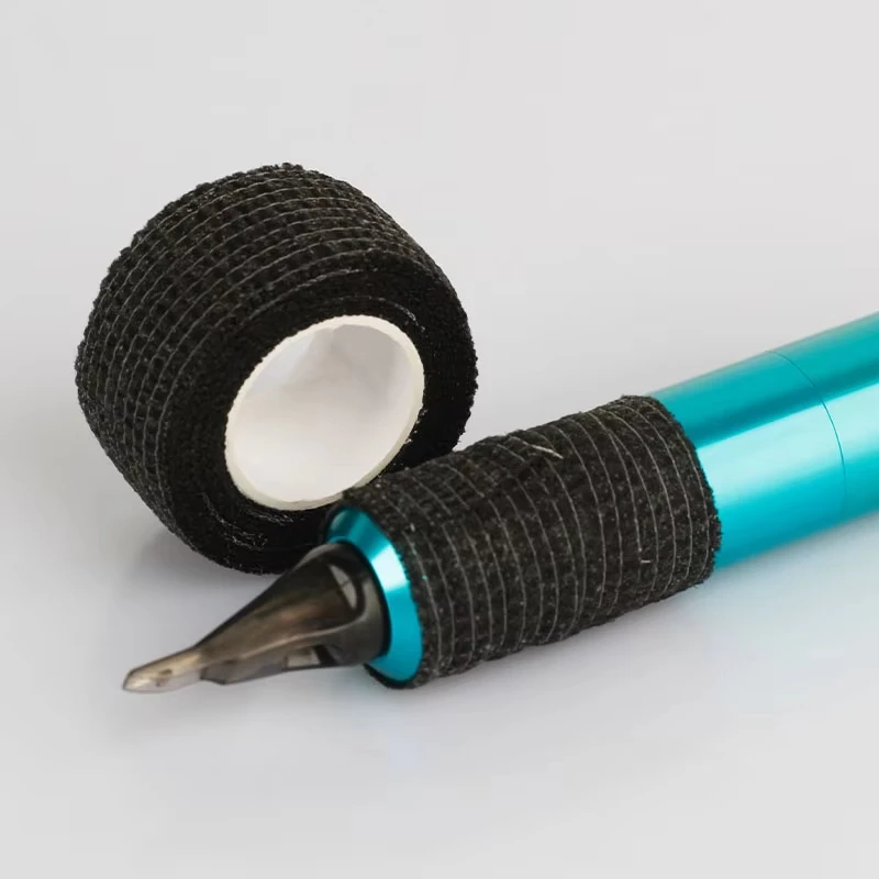 5/10/15/20 أسود الوشم قبضة ضمادة غطاء يلتف الأشرطة محبوكة مقاوم للماء ذاتية اللصق حماية الاصبع الوشم اكسسوارات