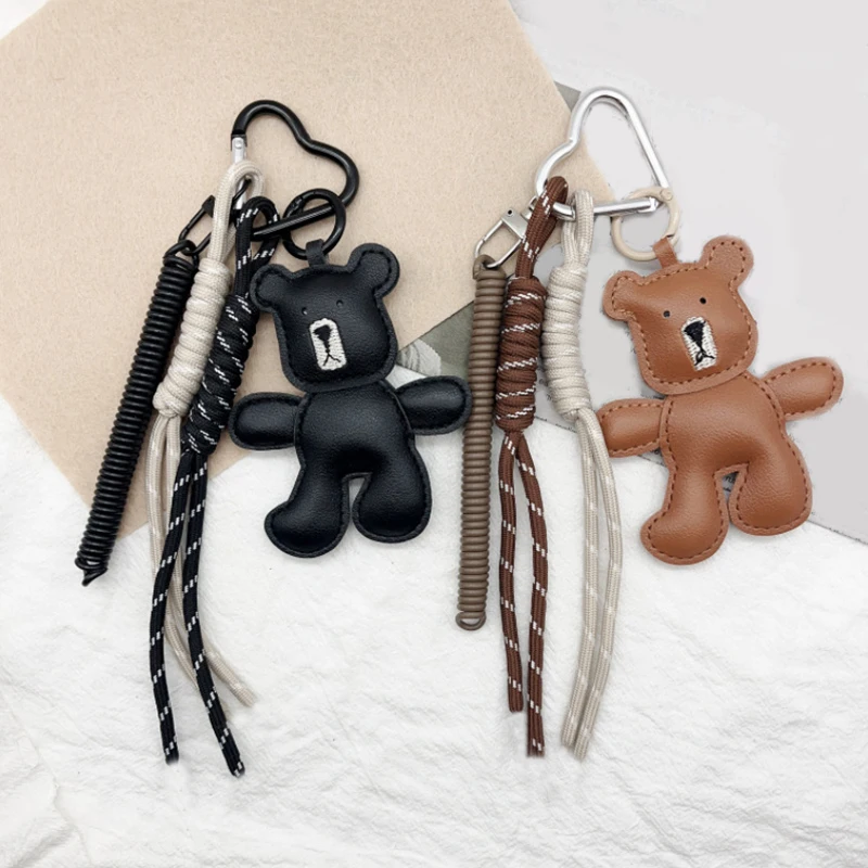 Original Design Puppe Bär Leder Schlüsselanhänger Autoschlüssel Tasche Anhänger Tasche Charme handgemachte individuelle Geschenk weiblich