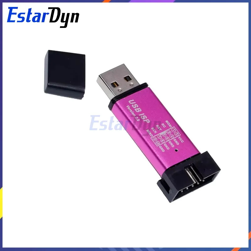 Estardyn Aluminum Shell USBASP USBISP AVR Programmer USB ISP USB ASP ATMEGA8 ATMEGA128 Support Win7 64 (Random Color)
