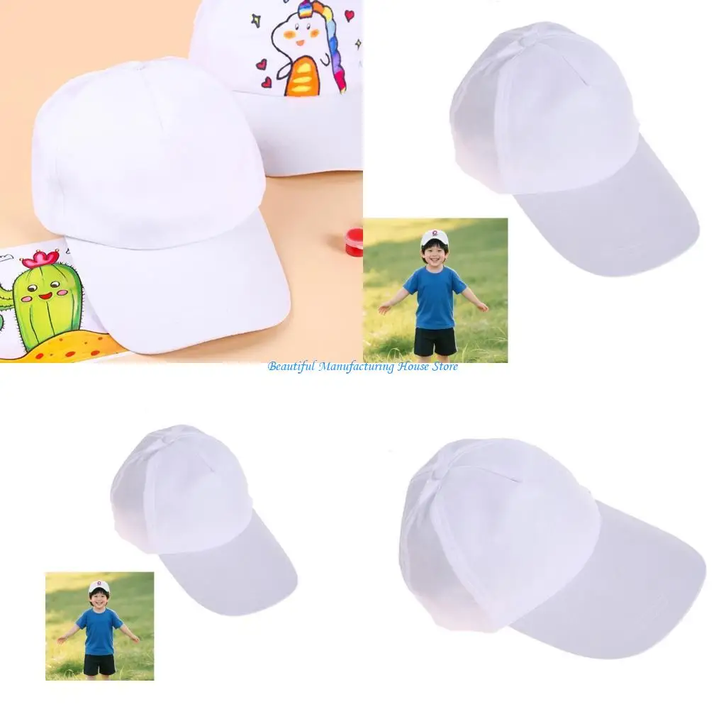 

E56A Durable Cotton Kids Painting Hat For School Home and Classes