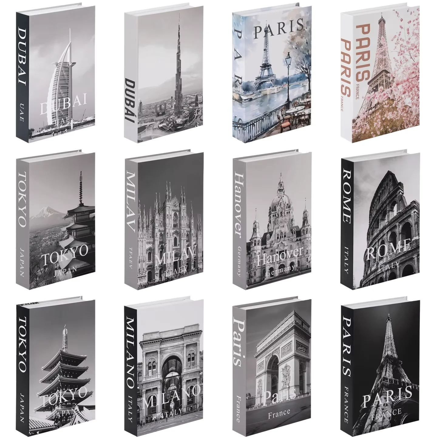 Nordic City Fake Books Decoration Fashion Magazine Cover Living Room Decor Coffee Table Storage Box Paris New York London Dubai