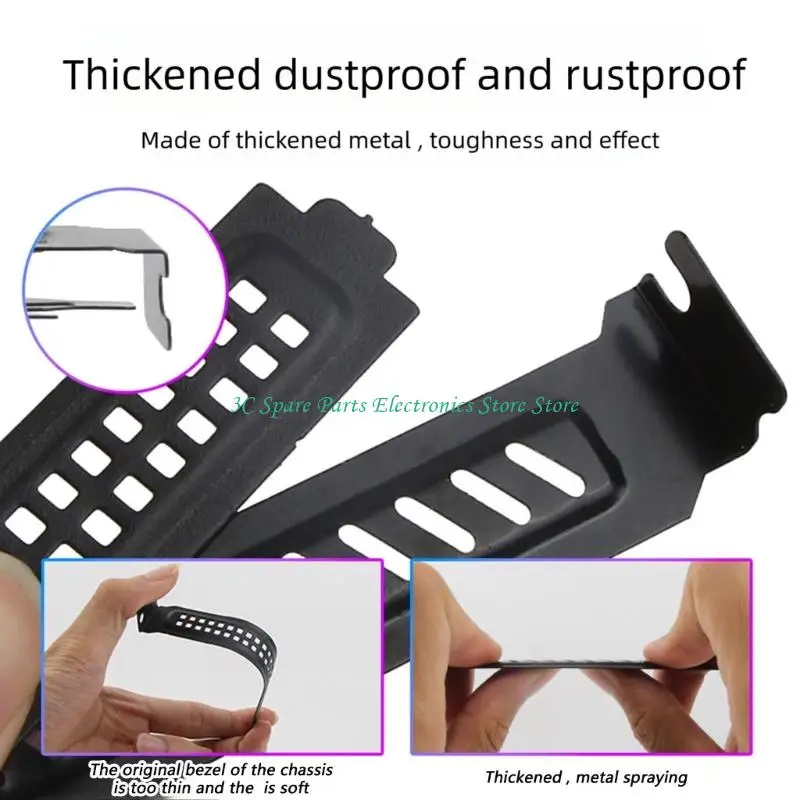 SZ 5Pcs 12cm Metal Dust Cover for Computer Case Rear PCI Slots to Prevent Dust Entry and Protect Internal Hardware