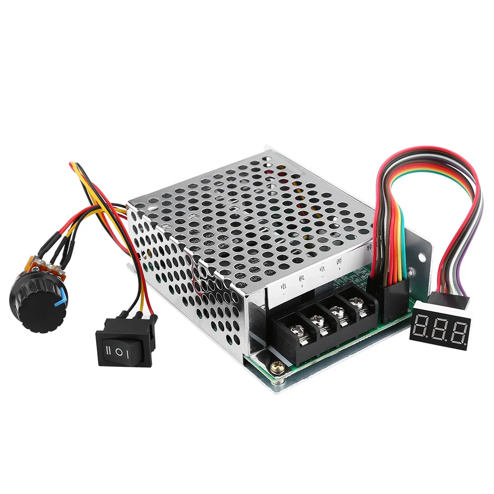 

Speed Regulator DC10V-55V PWM Brushed Motor Speed Controller CW CCW Reversible With Digit Display Speed Controller