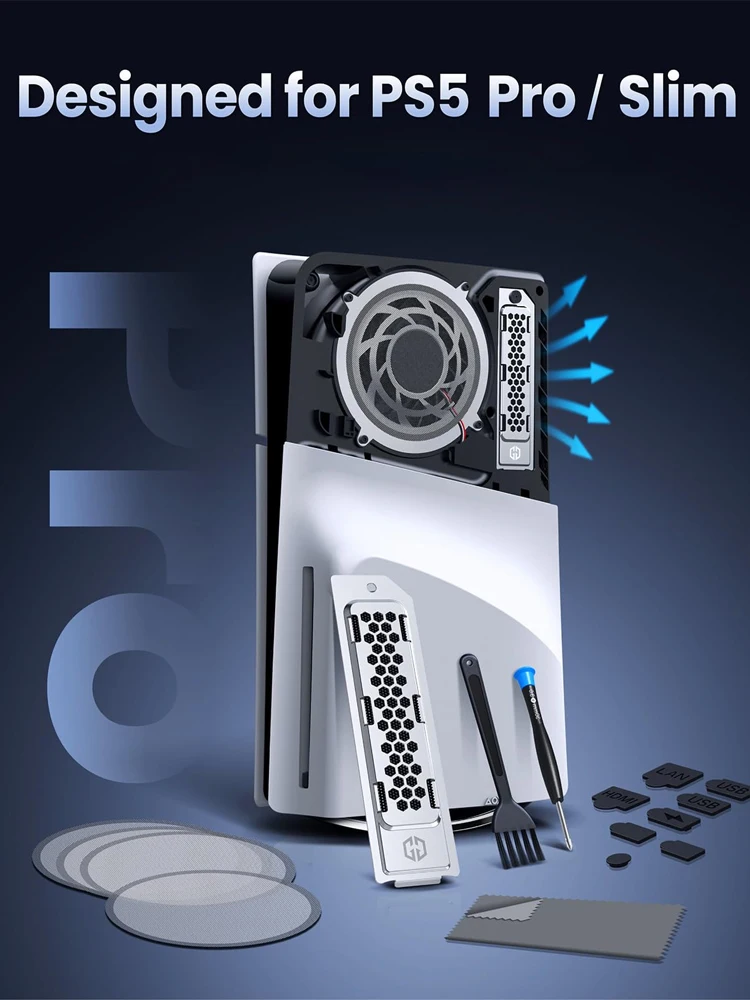 Couvercle anti-poussière pour dissipateur thermique SSD, pour Console de jeu PS5 Slim/Pro M.2, fente d'extension SSD, Dissipation thermique, trou respirant, boîtier chauffant en aluminium