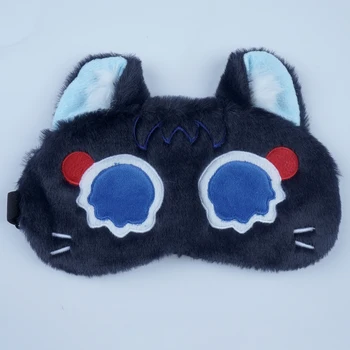 Oyun Genshin darbe wandcosplay Cosplay göz bandı Kunikuzushi Balladeer peluş Kawaii kedi uyku maskesi Scaramouche göz bandı siperliği