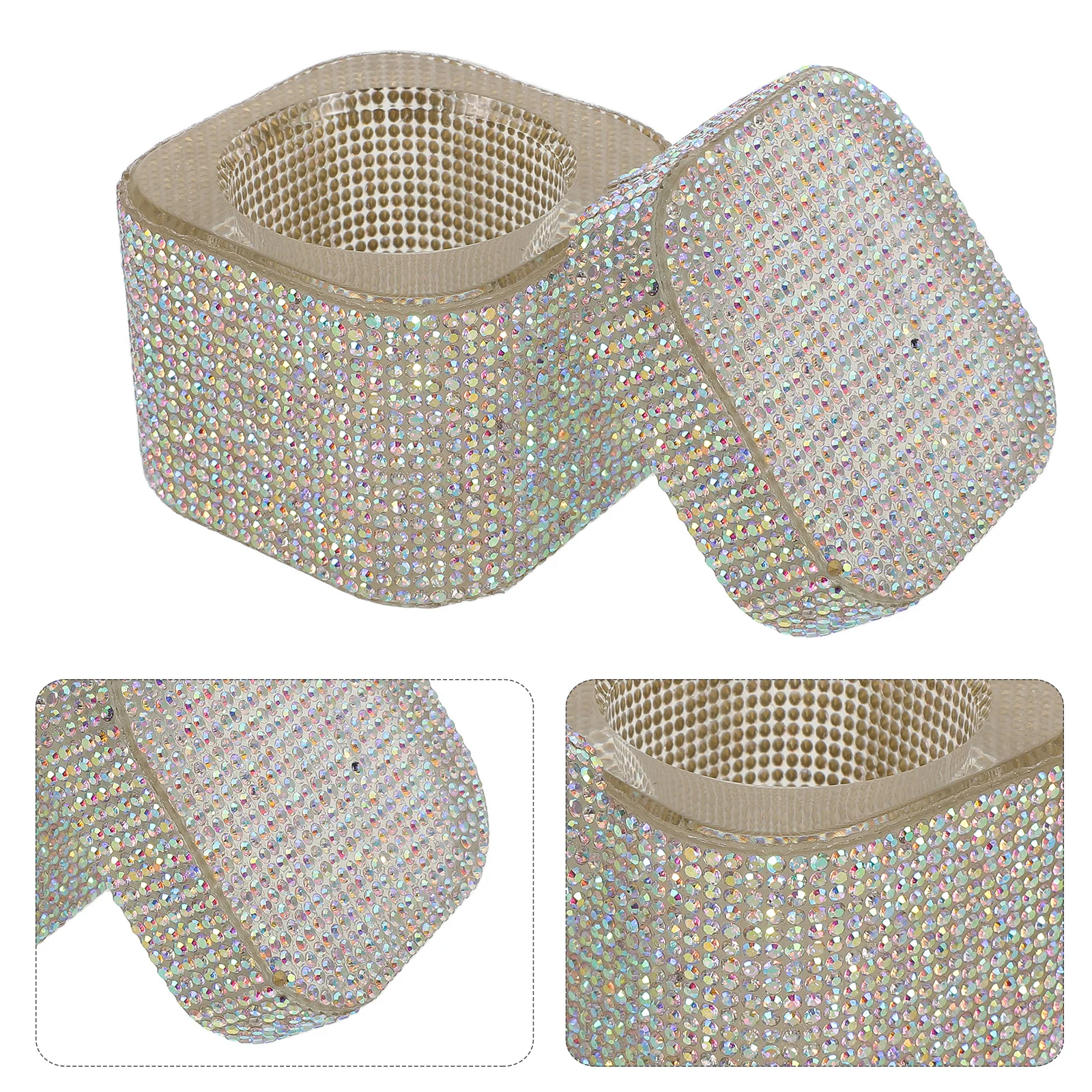 

Glass Nail Art Dappen Dish Cup Rhinestone Design for Acrylic Liquid Brush Holder Efficient Cleaning Professional Salon Use