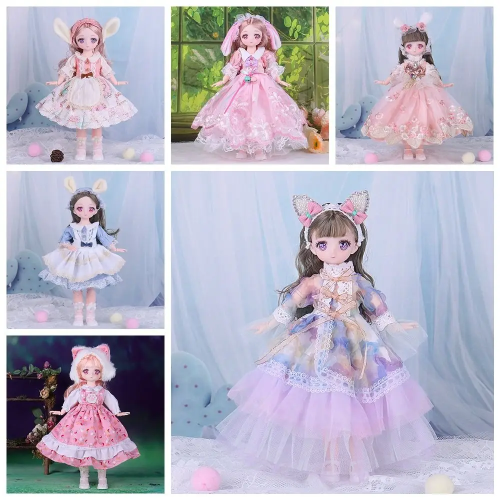 1/6 Bjd 인형 옷, 30cm 장난감 액세서리, 새로운 스타일 착용, 격자 무늬 스커트 패션 원피스, 소녀 인형 공주 원피스