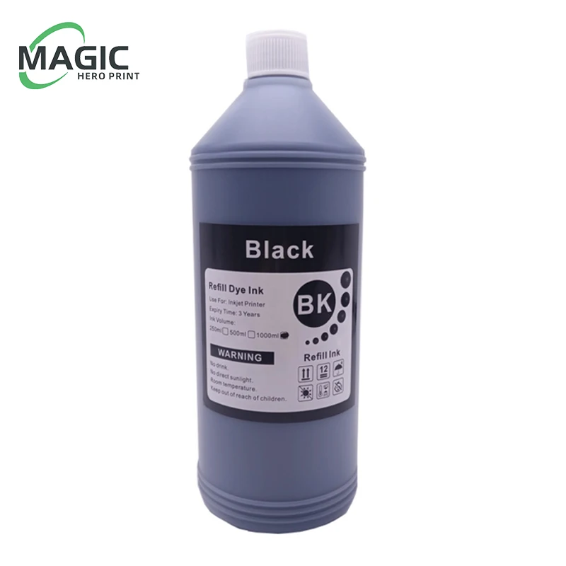 1000ML 1KG Liter Black C M Y Refill Dye Based Ink Kit Replacement For Epson Canon HP Brother Lexmark Samsung Dell Inkjet Printer