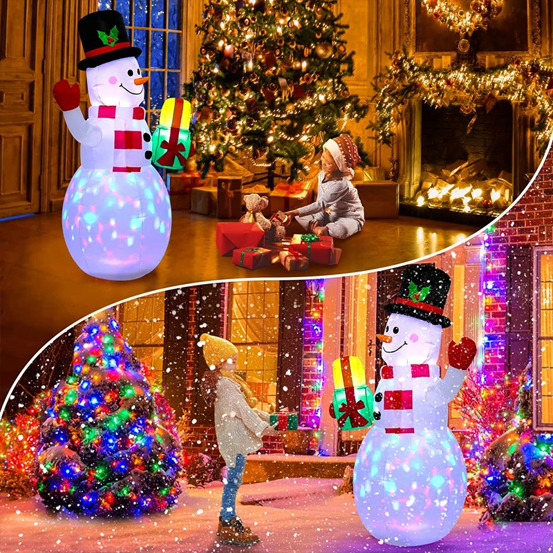 1.8M Inflatable Santa Claus Doll Night Light Merry Christmas Outdoor Santa Claus New Year Decoration Xmas Navidad Kids Gifts Toy