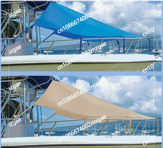 Ship Waterproof and Rainproof Canopy Yacht Sunscreen Awning Easy To Store T-shaped Ceiling Bow Awning Fishing Boat