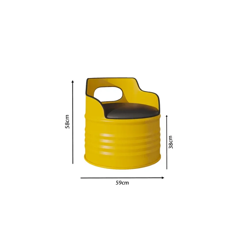 Industrial style creative oil bucket sofa coffee table combination Internet celebrity business reception fitness lounge