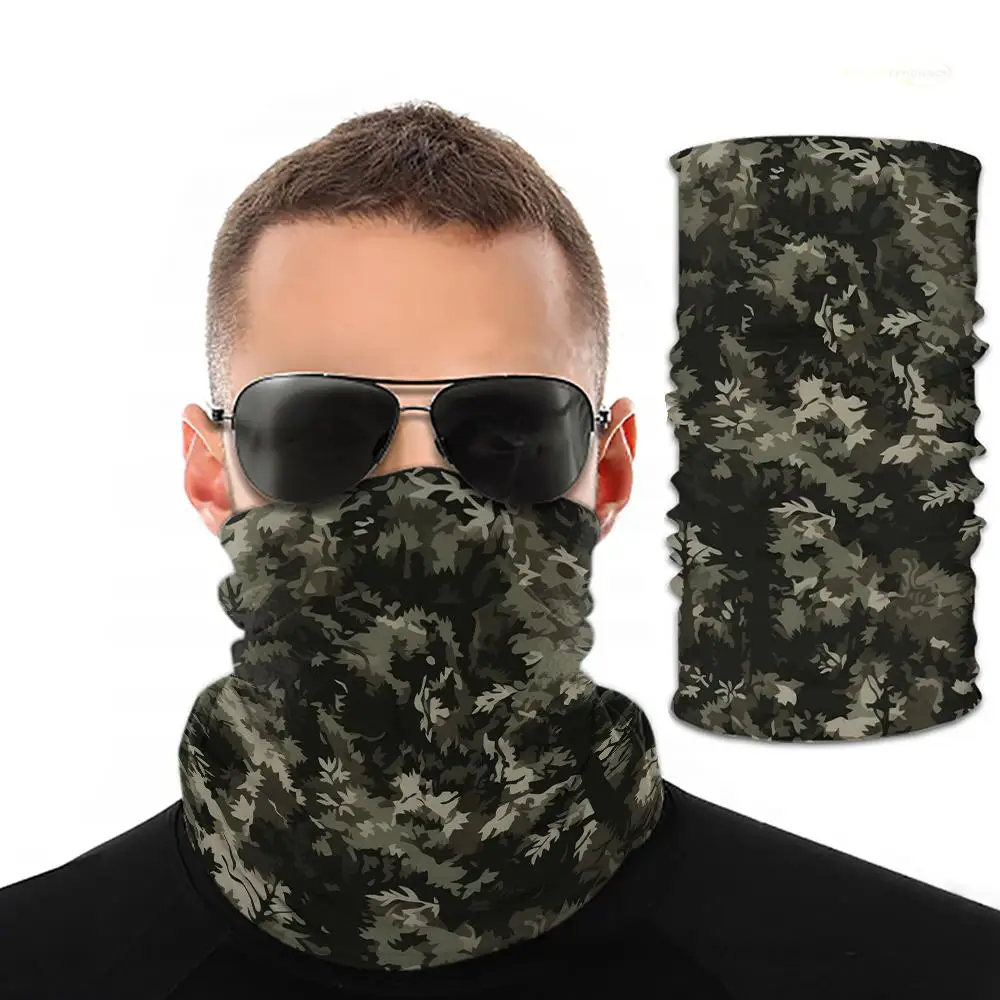 Camuflaje deportes senderismo ciclismo pesca cubierta de cuello Bandana sin costuras para hombre diadema para mujer pasamontañas tubo máscara facial bufanda