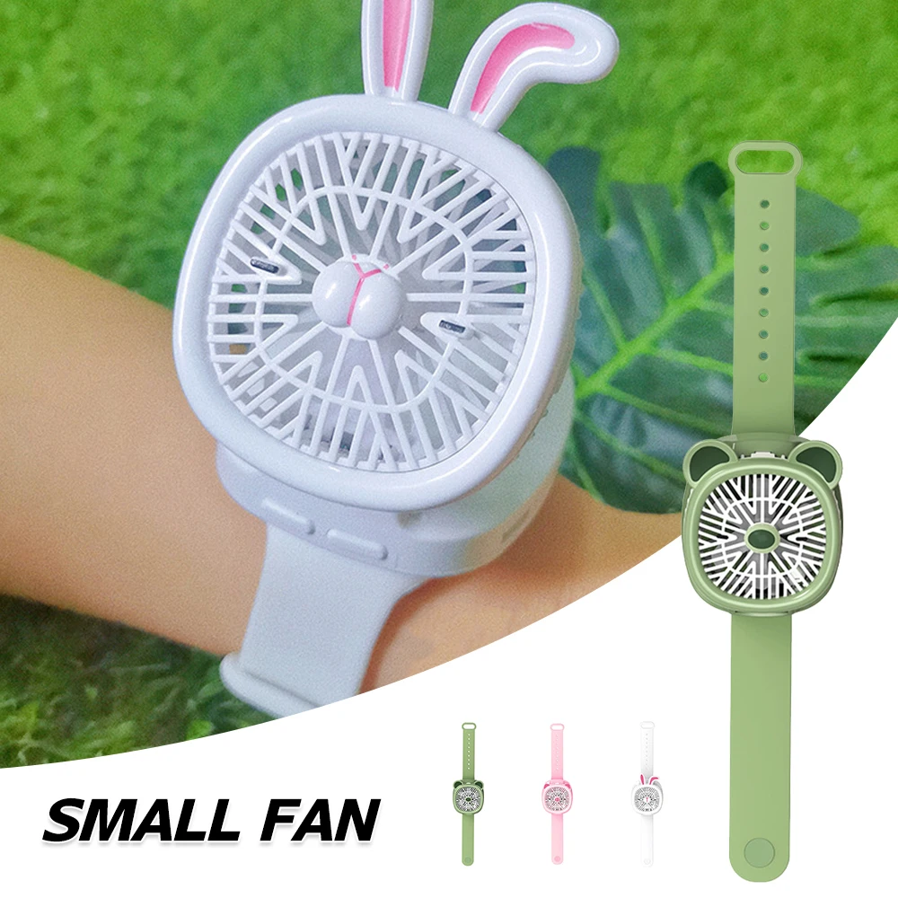 I bambini guardano la ventola Ventilatore portatile portatile a 3 velocità USB ricaricabile