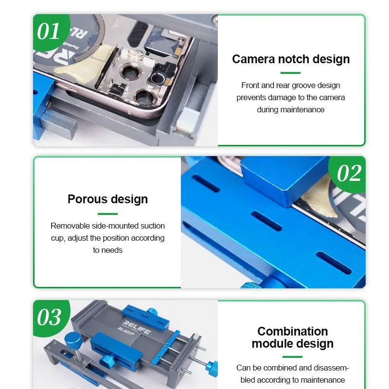 RELIFE RL-601P Multifunctional Middle Frame Corrector for iPhone 11-15PM Android Bending/Transformation Recovery and Correction