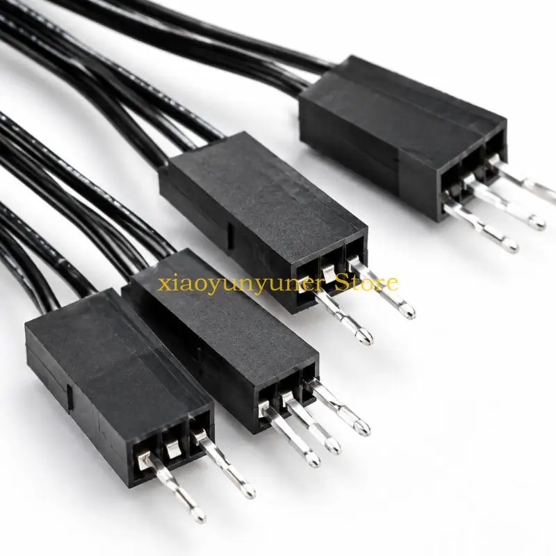 P9JB Power Splitter Front Panel Extension Cable 4 Separate 2-Pin Cables for PC Enclosure Power Control, Reboot Control, and LED
