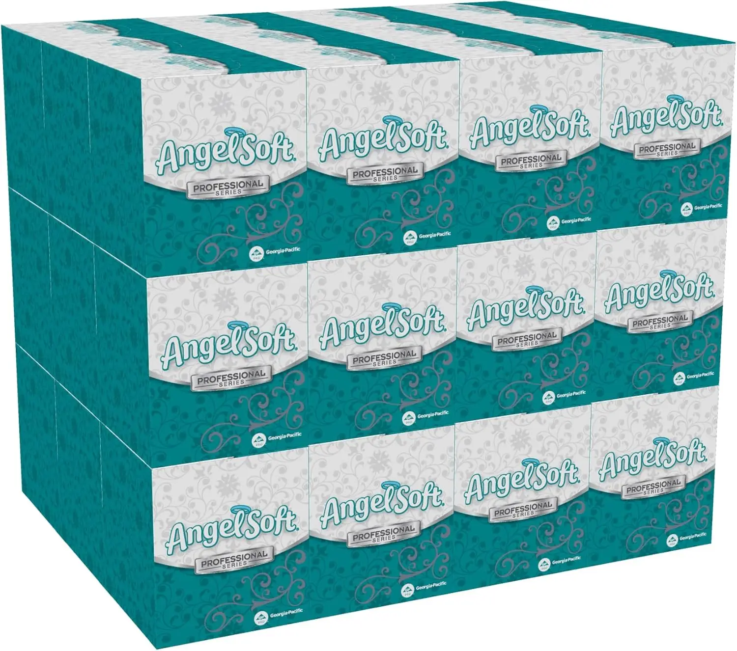 Angel Soft Professional Series 2-Ply Facial Tissue by GP PRO, Cube Box, 46580, 96 Sheets Per Box, 36 Boxes Per Case