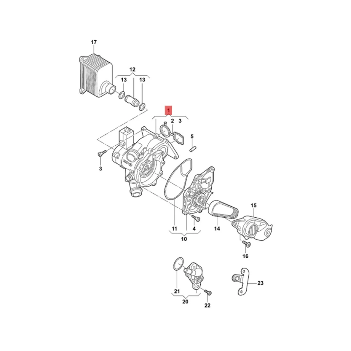 

06L121600B 06L121111H Car Thermostat Water Pump Housing Assy 06K121011 for A3 A4 A6 Q3 Q5 2012-2021