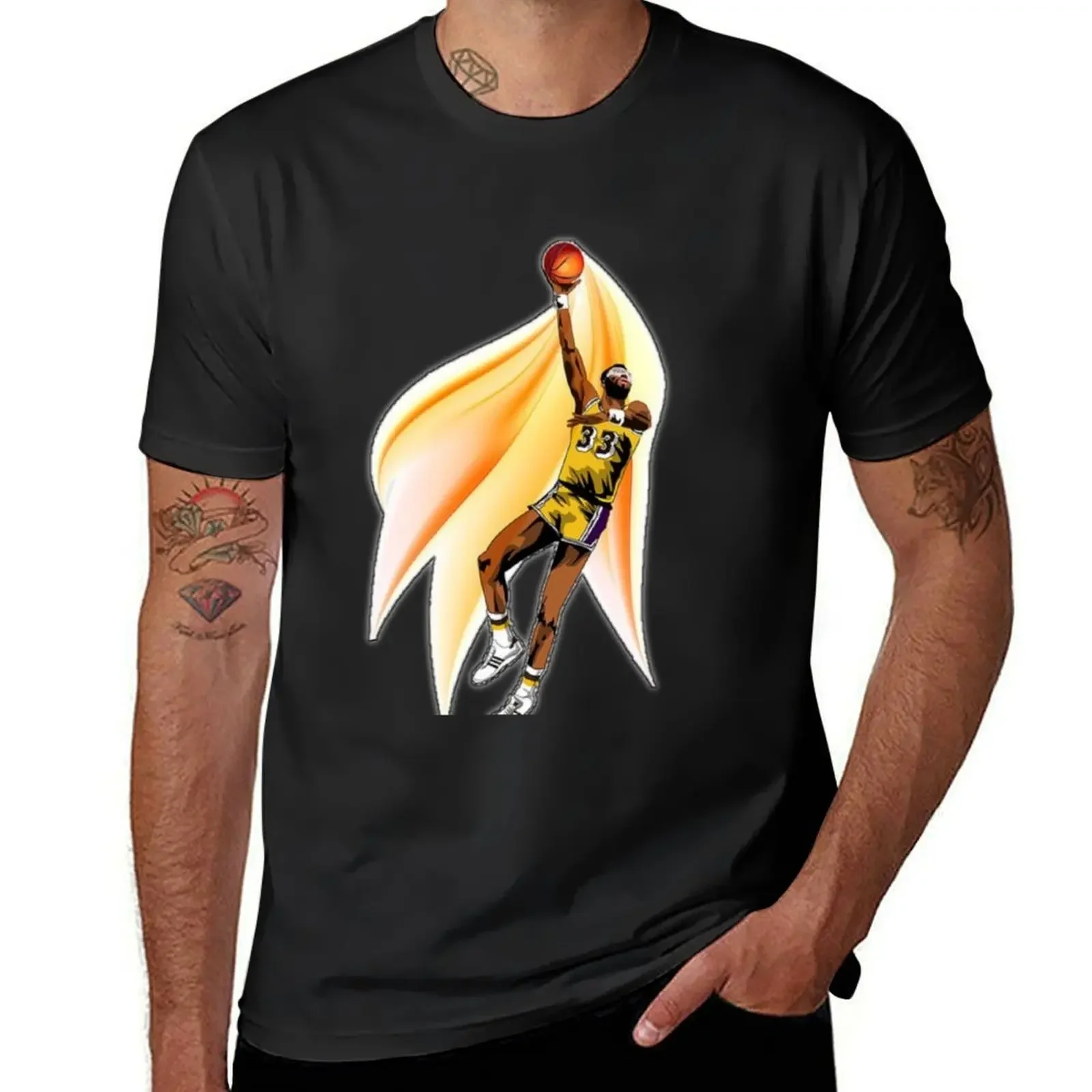 Kareem-Camiseta abdul-jabbar para hombre, ropa kawaii de secado rápido, camisetas de algodón